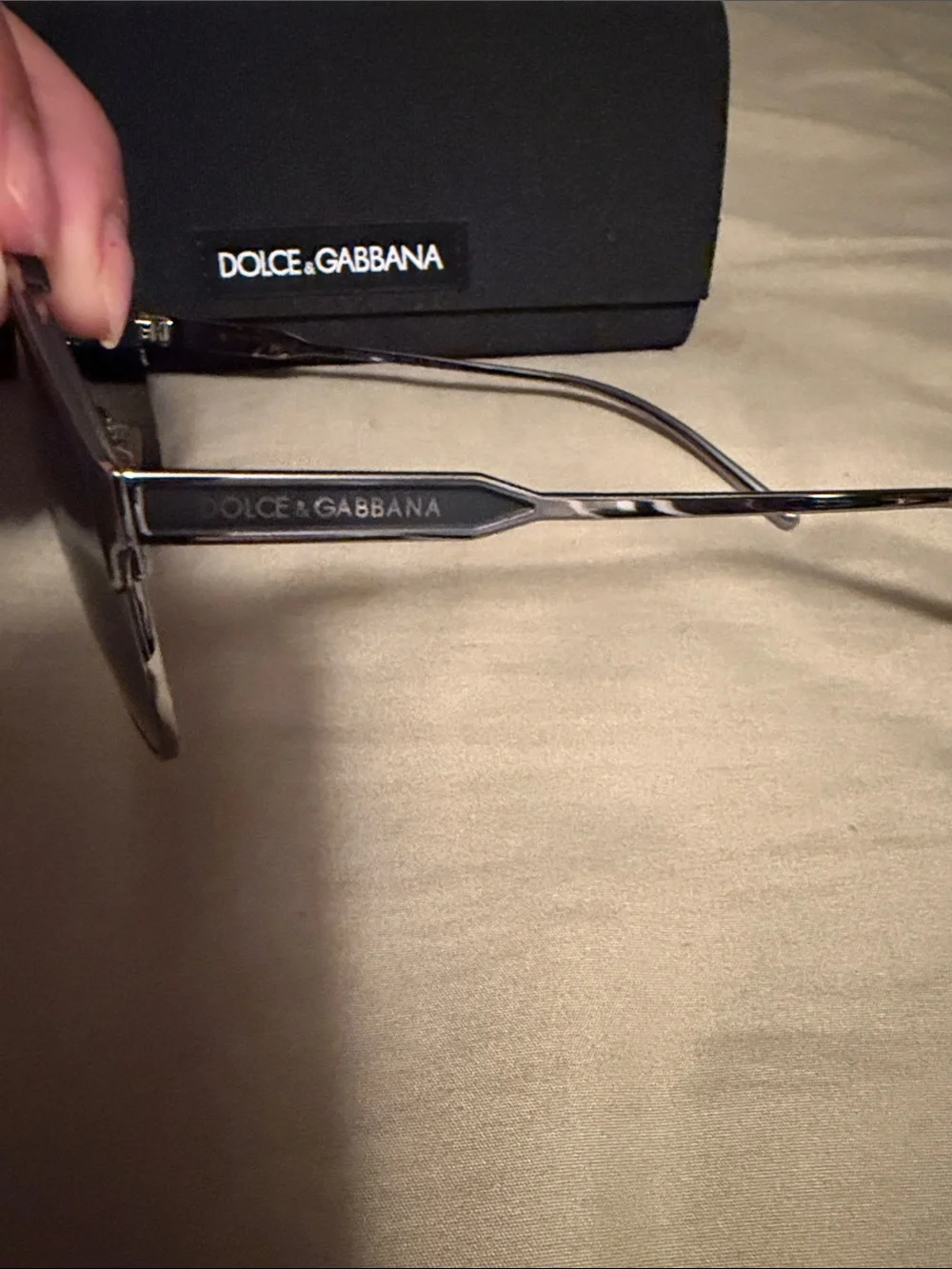 Dolce & Gabbana Men’s Black Aviator Sunglasses with Dark Lenses made in Italy.
